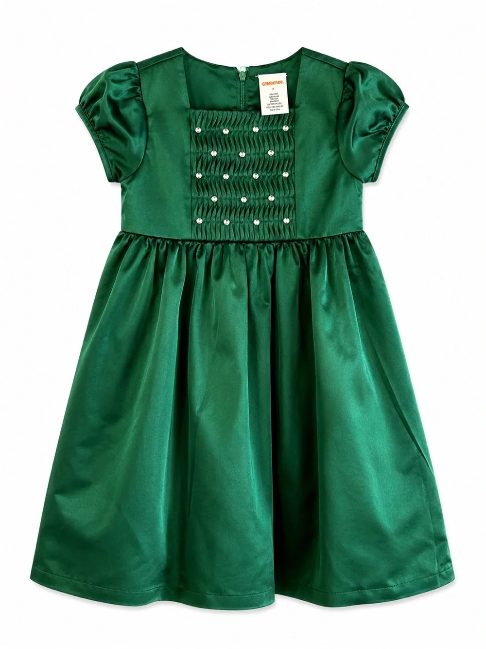 Gymboree Girls Size 7 Emerald Green Satin Holiday Christmas Dress NWT
